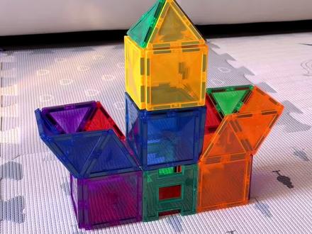 磁力片100种搭法(100/78)古楼#磁力片 #磁力片拼图大全教程 #磁力片搭建 #磁力片玩法 #磁力片积木