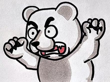 喜欢进攻的北极熊。 #简笔画