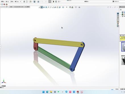 在SolidWorks、ADAMS中做曲柄摇杆机构的运动仿真分析