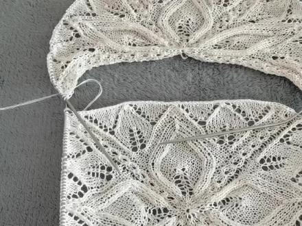 网红孔斯特花,教程(四)前后片连接,圈织 #编织教程 #毛线编织 #手工