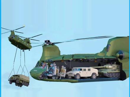 支奴干直升机内部结构与工作原理! #科普 #知识分享 #3D动画 #原理动画 #机械设计 #武器