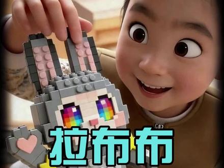 拼豆拉布布复活啦 我们做的拼豆拉布布居然复活啦,快来围观吧。#拼豆 #拉布布 #亲子互动