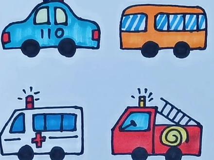 小汽车简笔画大全 你学会了吗?#简笔画 #画画 #绘画 #儿童画 #创意画 #手绘 #少儿美术 #美育