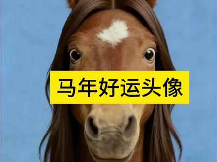 当我用上马年好运头像后#忧郁的马 #高冷马年头像