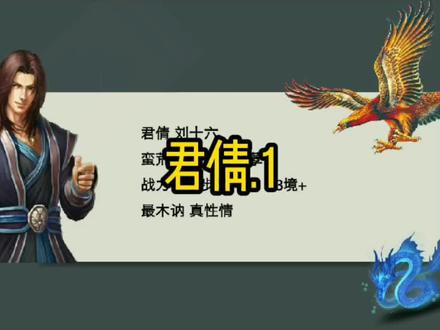 (1/3)君倩,又名刘十六,孤云野鹤,天随我去。 #剑来 #陈平安