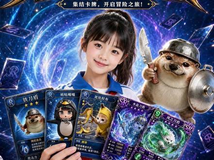《刀盾的卡片之路》第一季04 因为一份火鸡面的卡牌决斗! #我的刀盾 #刀盾狗 #meme宇宙大作战 #AI创作浪潮计划 #卡牌 @刀盾狗