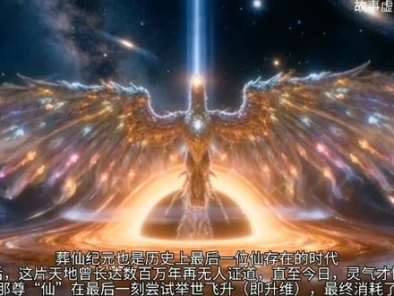 葬仙时代,世上的最后一尊“仙”为了举世飞升(疑似升维),不惜向未来借取大道、提前透支完后人的路,以至于自那以后这片天地曾长达数百万年里再无一人证道 ,不久后,有仙凰莫名渡海而来,并在此地(今称星空古路,为当时最后那尊“仙”冲击仙域的旧址)证道,疑似与当时那段历史有高度联系,甚至它在背后深度参与了其中 (它也是时隔数百万年后第一位降临这片天地的生灵,来历成谜,唯一知晓的就是它自界海另一端渡海而来,疑似其它宇宙的生物),世人对它们知之甚少,但在这后,几次著名的妖族战争都有它们的身影(例如第一次上古妖族大战,起因便是龙凤之争,世间传闻它们实际是背负着整个界海在证道,而龙族出生界海,天生就压制仙凰一族,因此二者互为天敌,曾多次爆发战争,例如最开始商朝实际以玄鸟为尊,但在后世数千年里真龙后居而上,成为唯一的图腾),当时还有说法认为那尊“仙”最后实际是在向凤凰一族献祭,而仙凰当时假冒大道,甚至那片“仙域”就是凤凰一族的母星,只是诱饵而已……(电影虚构切勿当真)#遮天#小说#仙凰#维度#成仙路