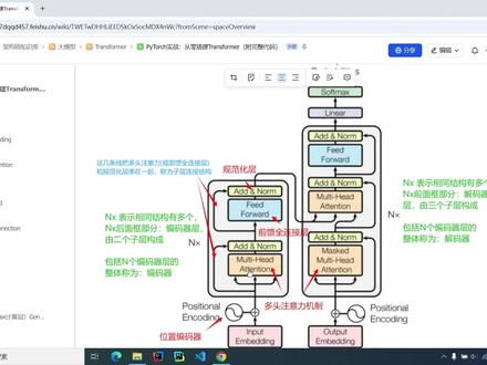 PyTorch:从零搭建Transformer-前馈全连接层 本视频主要介绍前馈全连接层FeedForward,包括原理、实现代码解析等
全文先分成四部分介绍:输入部分、encoder部分、decoder部分、输出部分
最后介绍整体的transformer类、封装的构建函数、测试与查询模型结构
完整部分会包括以下内容:
1、输入部分
# 词嵌入
class Embeddings(nn.Module):
# 位置编码器
class PositionalEncoding(nn.Module):
2、encoder部分
# 多头注意力
class MultiHeadAttention(nn.Module):
# 前馈全连接层
class FeedForward(nn.Module):
# 规范化层
class LayerNorm(nn.Module):
# 子层连接结构
class SublayerConnection(nn.Module):
# 编码器层
class EncoderLayer(nn.Module):
# 编码器
class Encoder(nn.Module):
3、decoder部分
# 解码器层
class DecoderLayer(nn.Module):
# 解码器
class Decoder(nn.Module):
4、输出部分
# 生成器类,线性层+softmax计算层
class Generator(nn.Module):
5、整体类
# 编码器 解码器
class Transformer(nn.Module):
# 构建模型
def build_transformer
#pytorch #transformer #transformer神经网络架构 #深度学习 #llm