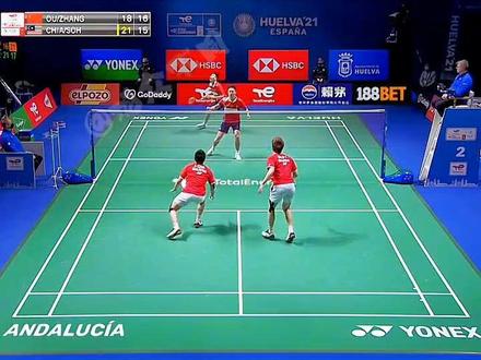 西班牙世锦赛张楠/欧烜屹VS谢定峰/苏伟译LIVE版#羽毛球 #羽毛球精彩片段 #羽毛球双打 #羽毛球男双 #羽毛球世锦赛