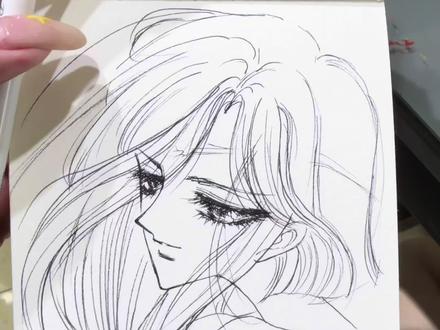 复古画风头发教程 #古早画风#纯手绘 #绘画教程 #二次元手绘 #圣传