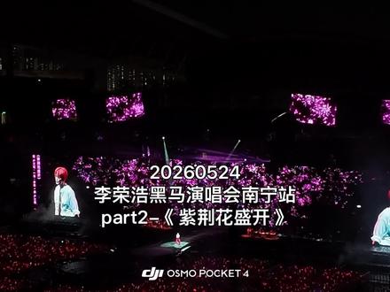 20260524李荣浩黑马演唱会南宁站part2-紫荆花盛开#黑马世界演唱会 #李荣浩南宁演唱会 #现场比耳机震撼一万倍 #紫荆花盛开