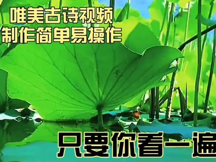 唯美古诗视频制作简单易操作,看一遍就会。 #坚持就会进步