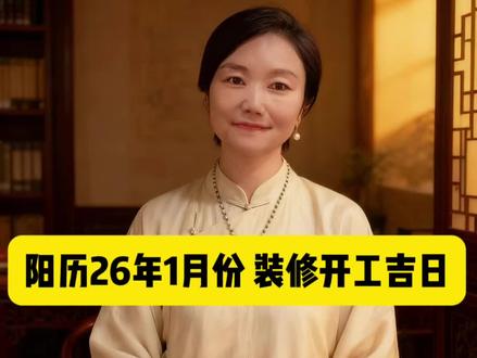 阳历2026年1月份装修开工吉日 #黄道吉日 #传统文化 #问道小师妹 #装修 #开工大吉顺顺利利