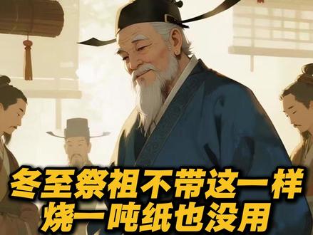 冬至祭祖不带这一样,烧一吨纸也没用! #涨知识 #传统文化 #国学智慧 #祭祀