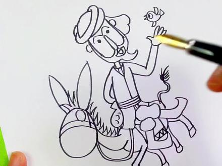 阿凡提来了,学会了吗?#简笔画 #蔡余玲老师艺术课 #一起学画画 #创作灵感