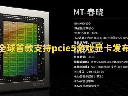 #摩尔线程 #国产显卡 #pcie5 #amd#英伟达@DOU+小助手