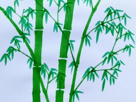 马克笔画竹子,一学就会。#竹子简笔画#让孩子爱上画画#创意画