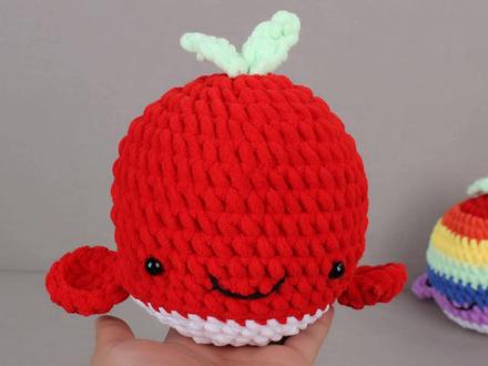 可爱的胖胖鲸鱼钩针玩偶教程