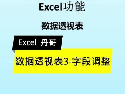 数据透视表之字段调整#office办公技巧 #每天学习一点点 #excel零基础教学