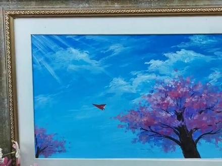#画画#画画教程#油画 童年的纸飞机怕是飞不回来了……