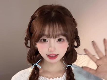 甜妹可爱的垂耳兔双麻花!长发短发都能扎~#发型教程 #编发教程 #日常发型 #发型的重要性 #简单编发