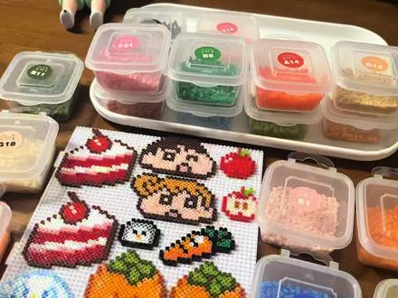 两眼一睁就是拼啊!#拼豆 #拼豆豆 #拼豆图纸 #小鼻嘎 #diy