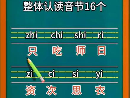 整体认读音节16个,让孩子快速分辨#一年级 #一年级拼音 #拼音 #每天学习一点点 #知识点总结