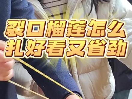 扎榴莲省劲口诀 裂口榴莲不美观?教你快速省劲扎起来
#榴莲裂口还能吃吗 #水果 #榴莲