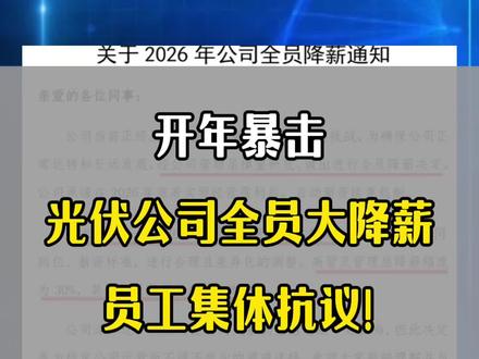 开年暴击,光伏公司全员大降薪,员工集体抗议!#建筑 #建筑工程 #资质 #招投标 #建造师