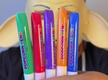 爆米花🍿笔,真的会膨胀起来吗? #测评 #新奇特 #玩个很新的东西