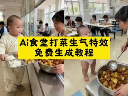 Ai食堂打菜生气教程#剪映 #ai食堂打菜生气 #全是土豆没有肉 #ai食堂打菜生气特效 #ai食堂打菜生气模板 ai食堂打菜生气剪辑 食堂打菜生气