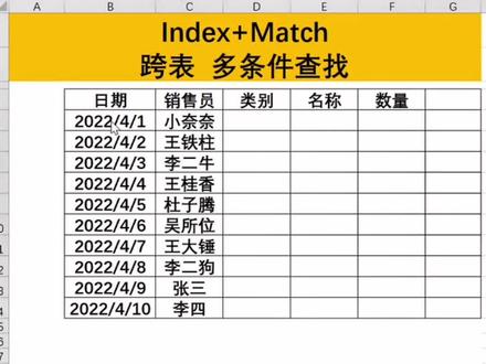 #Excel #index #查找函数
Index match函数跨表查找