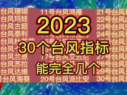 2023年台风生产指标,初步按排30个,你说能完成多少个?#主播说天气 #台风 #新年快乐 #台风🌀 #2023年台风命名表