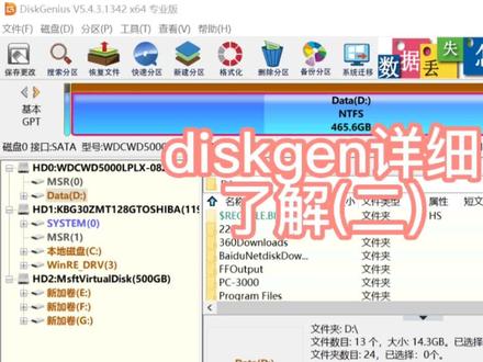 diskgen常用功能介绍,恢复分区,恢复文件等。 #数据恢复 #硬盘维修 #硬盘检测