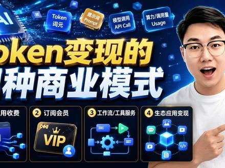 Token变现的四种商业模式 #Token赛道 #词元Token #Token聚合分发 #Token生意