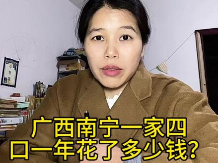 广西南宁一家四口一年花了多少钱?#家庭开支 #一年花了多少钱