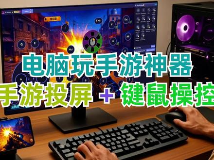 #tcgames #电脑玩手游 #数码科技 手游投屏电脑+键盘鼠标操控教程!