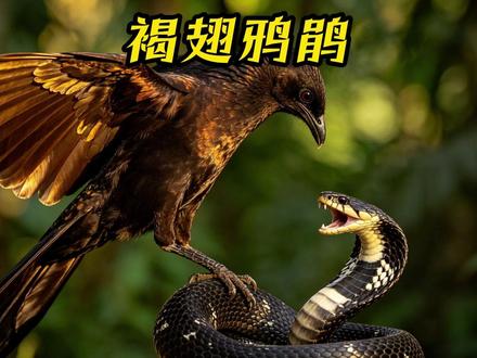 一物降一物,眼镜蛇遭遇天生克星褐翅鸦鹃 #眼镜蛇 #褐翅鸦鹃 #动物解说 #动物科普 #野生动物零距离