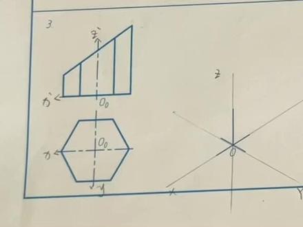 绘制切割体的正等轴测图2(2)绘制被切割前的正六棱柱#正等轴测图怎么画 #机械制图