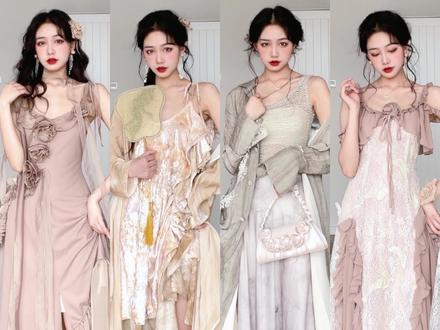 干枯玫瑰的破败感连衣裙#连衣裙 #神仙裙子 @DOU+小助手