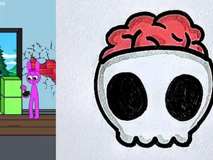 变成丧尸的小怪物。 #简笔画