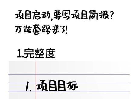 项目启动,要写项目简报?万能套路来了! #项目经理 #项目管理 #报告老板 @央视一套