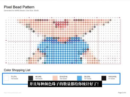 拼豆神器,一键生成像素图纸 免费下载即用 拼豆爱好者看过来!
这个宝藏网站能把任意照片转成像素拼豆图纸,
还能手动调整难度、颜色和网格大小,支持免费下载 PDF 和图片,
连每种颜色珠子的数量都给你统计好了!
快 艾特你的手工搭子一起玩~
#拼豆神器 #手工DIY #拼豆图纸 #手工爱好者 #免费工具