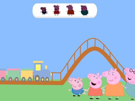 小猪佩奇 Peppa pig 坐过山车#小猪佩奇 #ppt ##英语启蒙 #课件制作