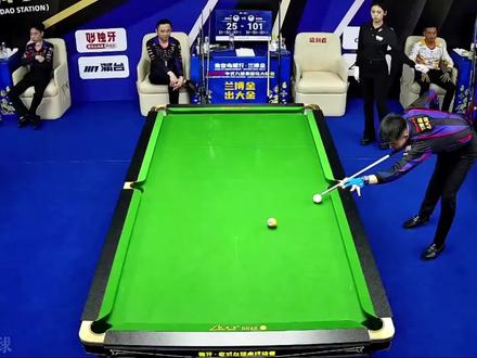 张堃鹏上演恐怖四连大金,反复鞭打对手,下一轮将迎战恩师夏李傲 #台球是一种生活 #独牙九球比赛 #张堃鹏