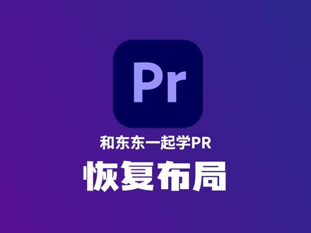 PR面板乱了? 教你一个命令快速恢复默认布局 #pr教程 #干货分享 #剪辑 #影视后期 #快捷键 跟东东老师系统学习,请点击蓝色小雪花
