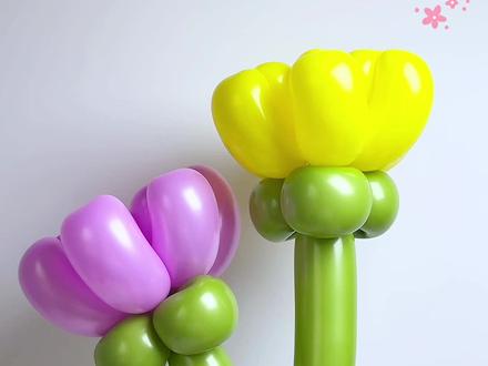 💕双层六瓣花教程🌷 #气球教程 #气球手工 #气球 #手工编织 #内容启发搜索 @DOU+小助手