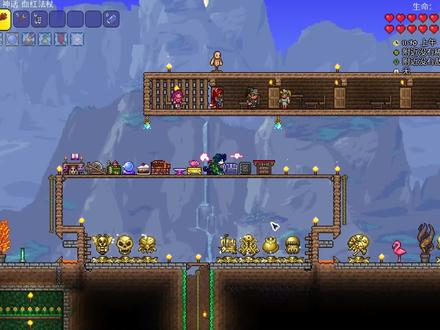 【泰拉瑞亚】硬核大师#14世纪之花和机械骷髅王 #泰拉瑞亚