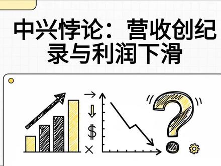 中兴通讯悖论:营收创纪录与利润下滑 #股票 #投资 #中兴通讯 #汽车电子 #5G