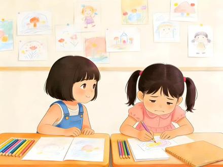 看图写话(二年级上册第八单元)《称赞》(同学之间的称赞,称赞别人),跟我一起练吧—— #看图写话范文 #语文学习 #二年级语文 #课本里的看图写话 #小学语文